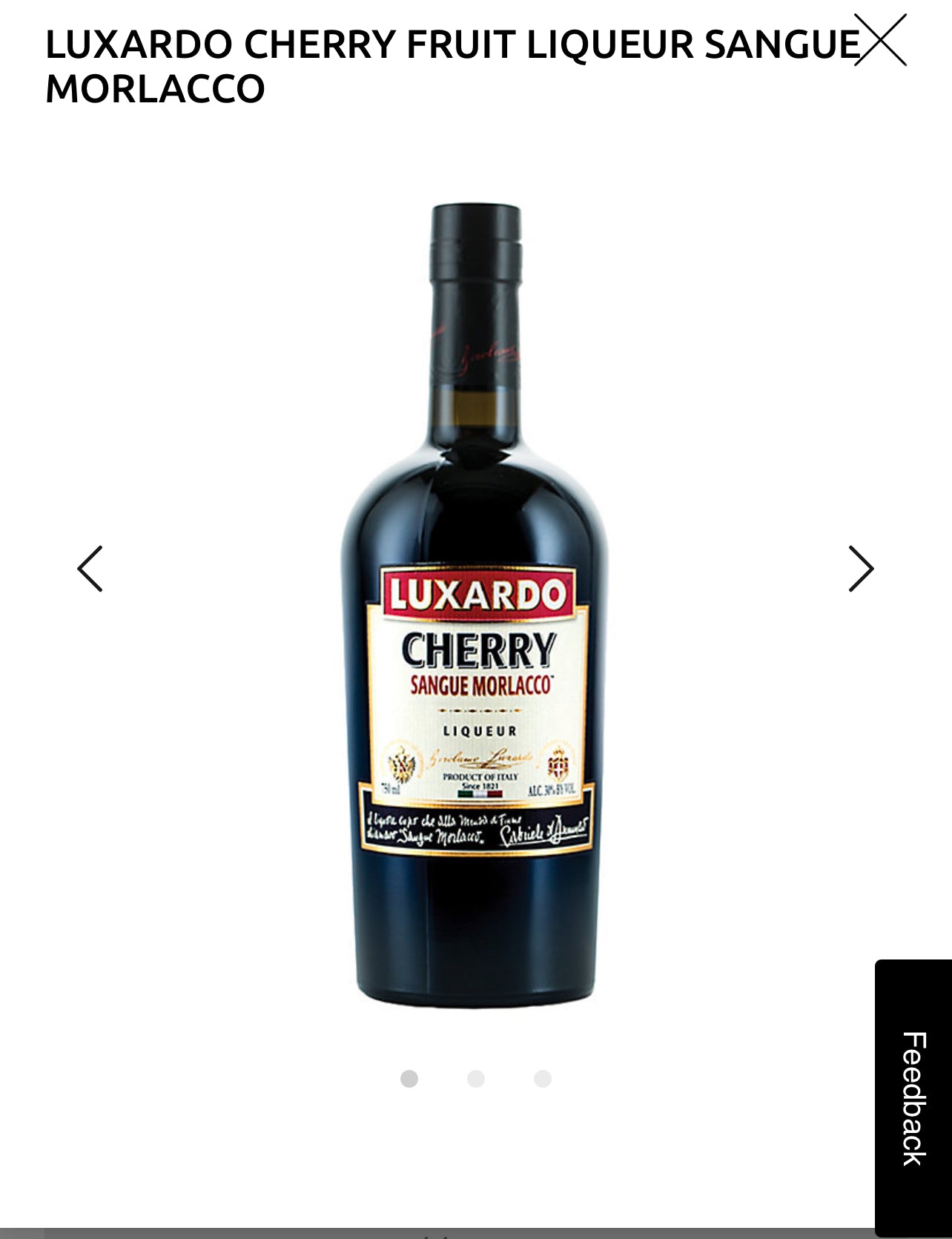 Luxardo Cherry Liqueur Sangue Morlacco
