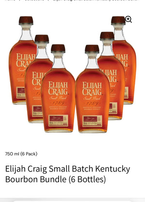 Elijah Craig Small Batch Kentucky Bourbon Bundle (6 Bottles)