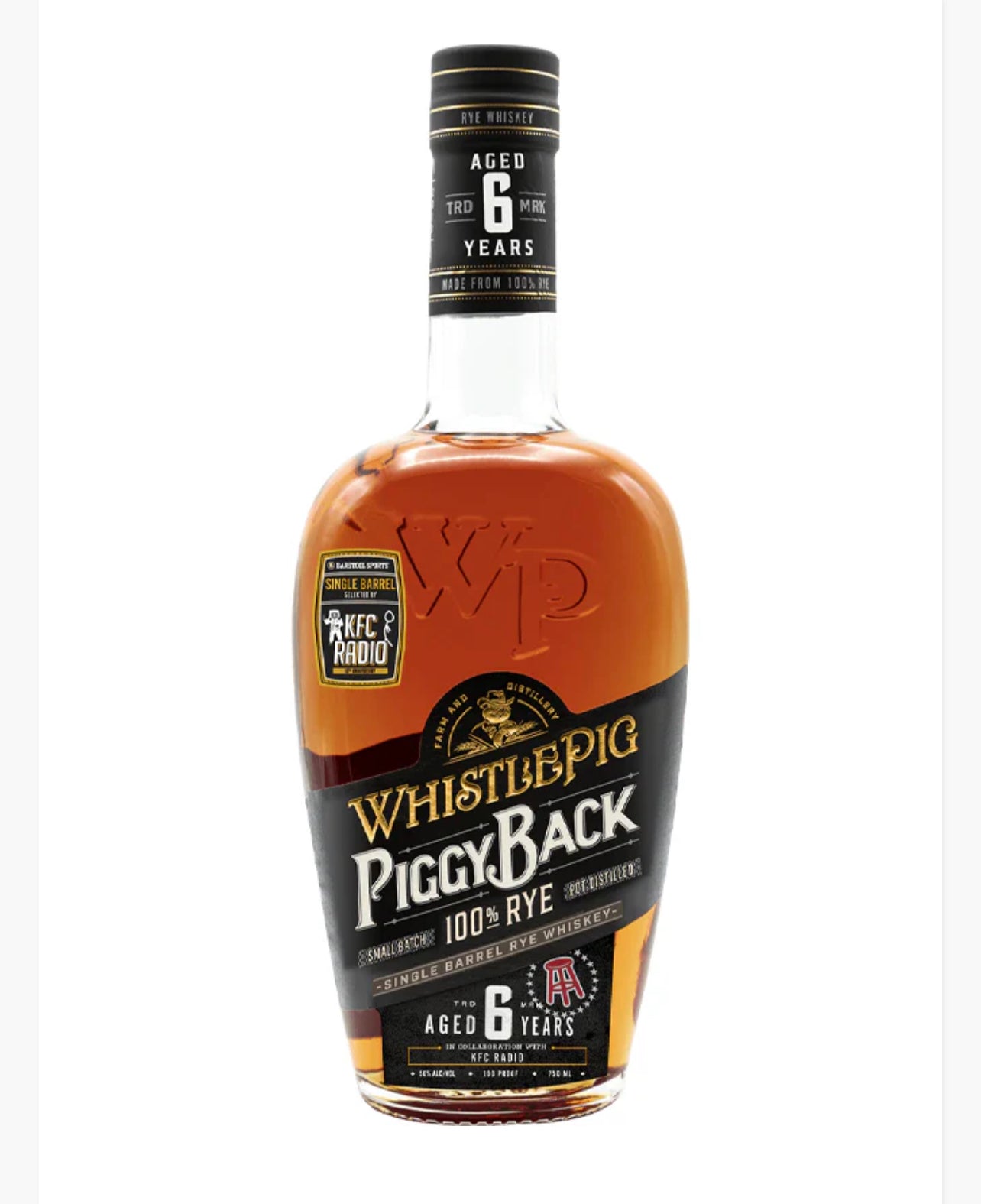 Whistlepig Rye Whiskey Piggyback 6 Yr W/ Pour 96.56