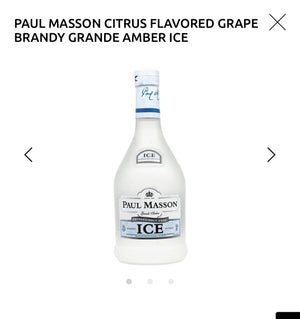 PAUL MASSON CITRUS FLAVORED GRAPE BRANDY GRANDE AMBER ICE