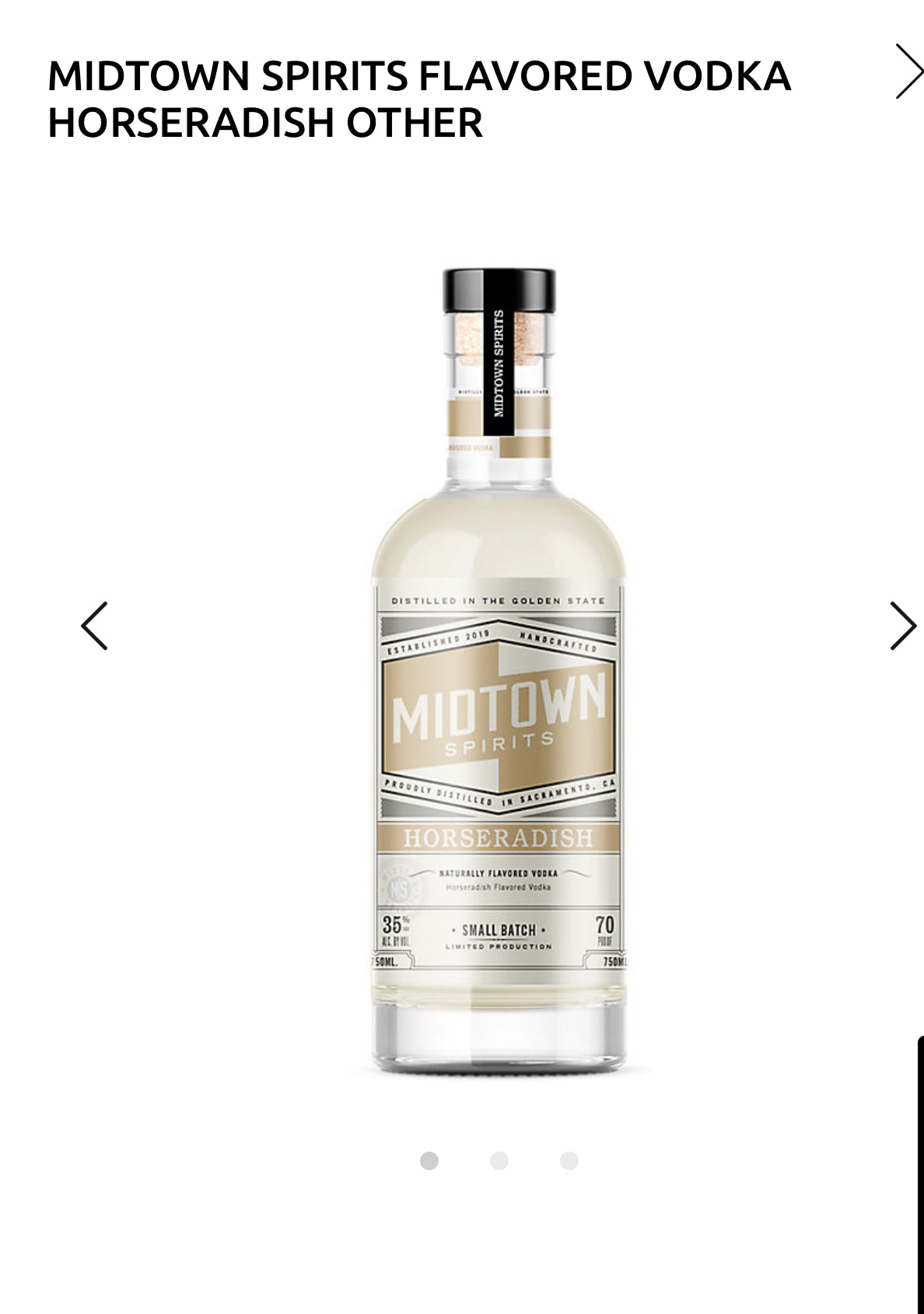Midtown Spirits Vodka Horseradish Flavored 70
