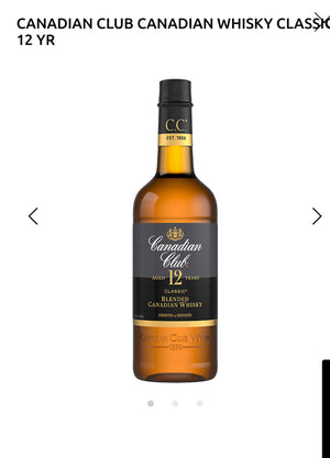 Canadian Club Canadian Whisky Classic 12 Yr 80