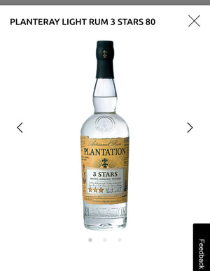 Planteray Light Rum 3 Stars 82.4