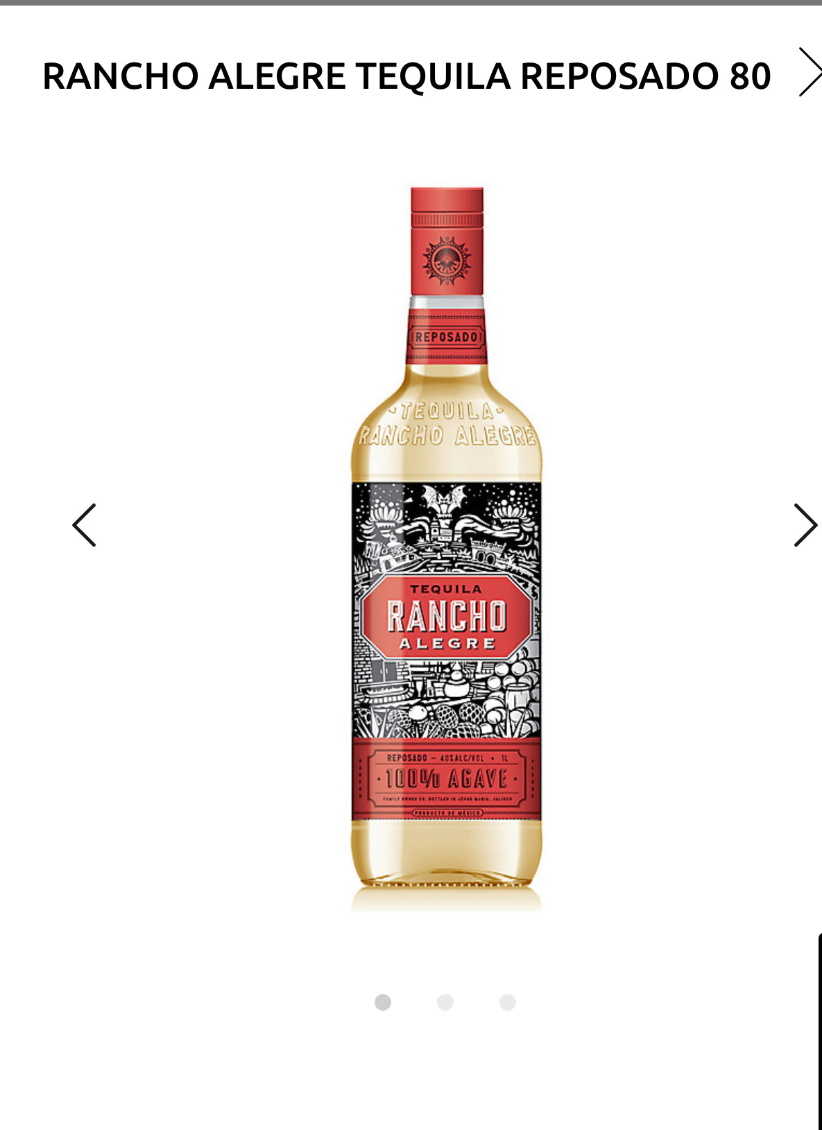 Rancho Alegre Tequila Reposado 1L