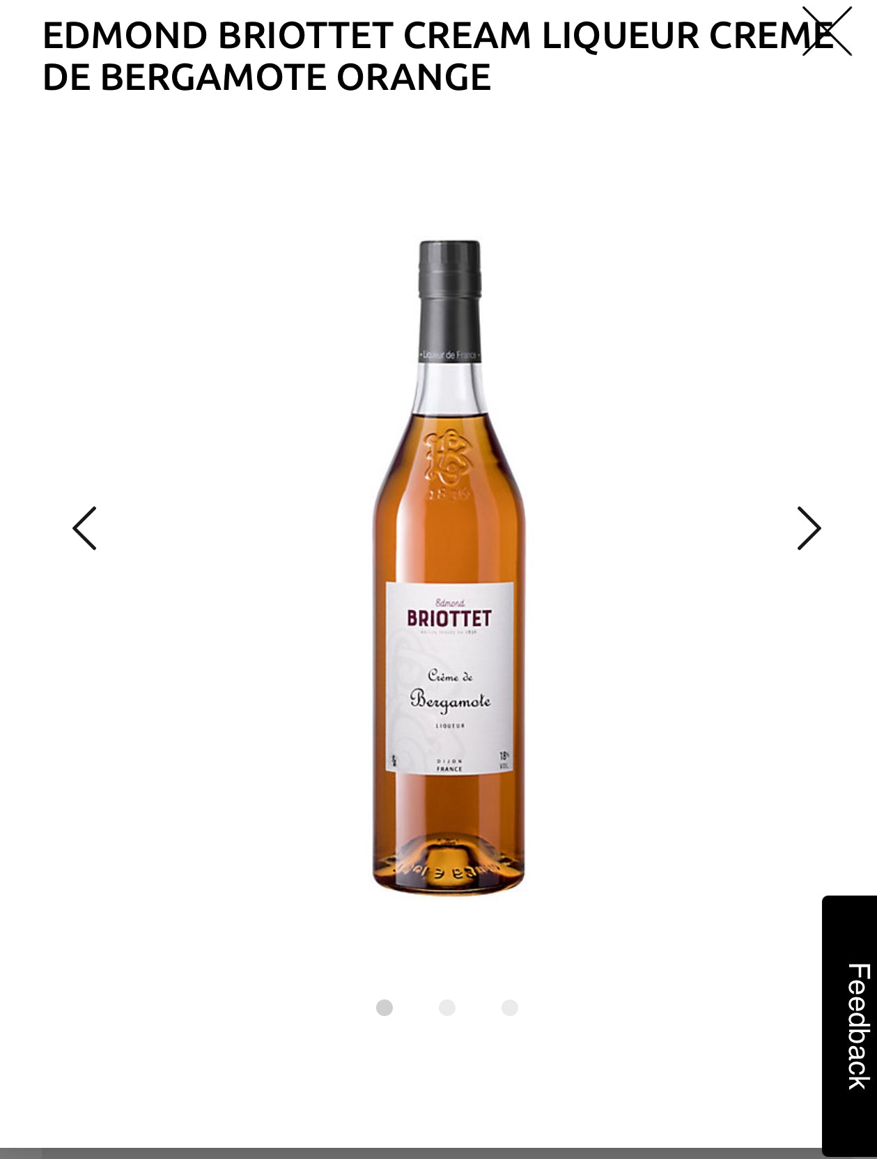 Edmond Briottet Creme De Bergamote 36