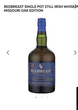 Redbreast Single Pot Still Irish Whiskey Missouri Oak Edition 101