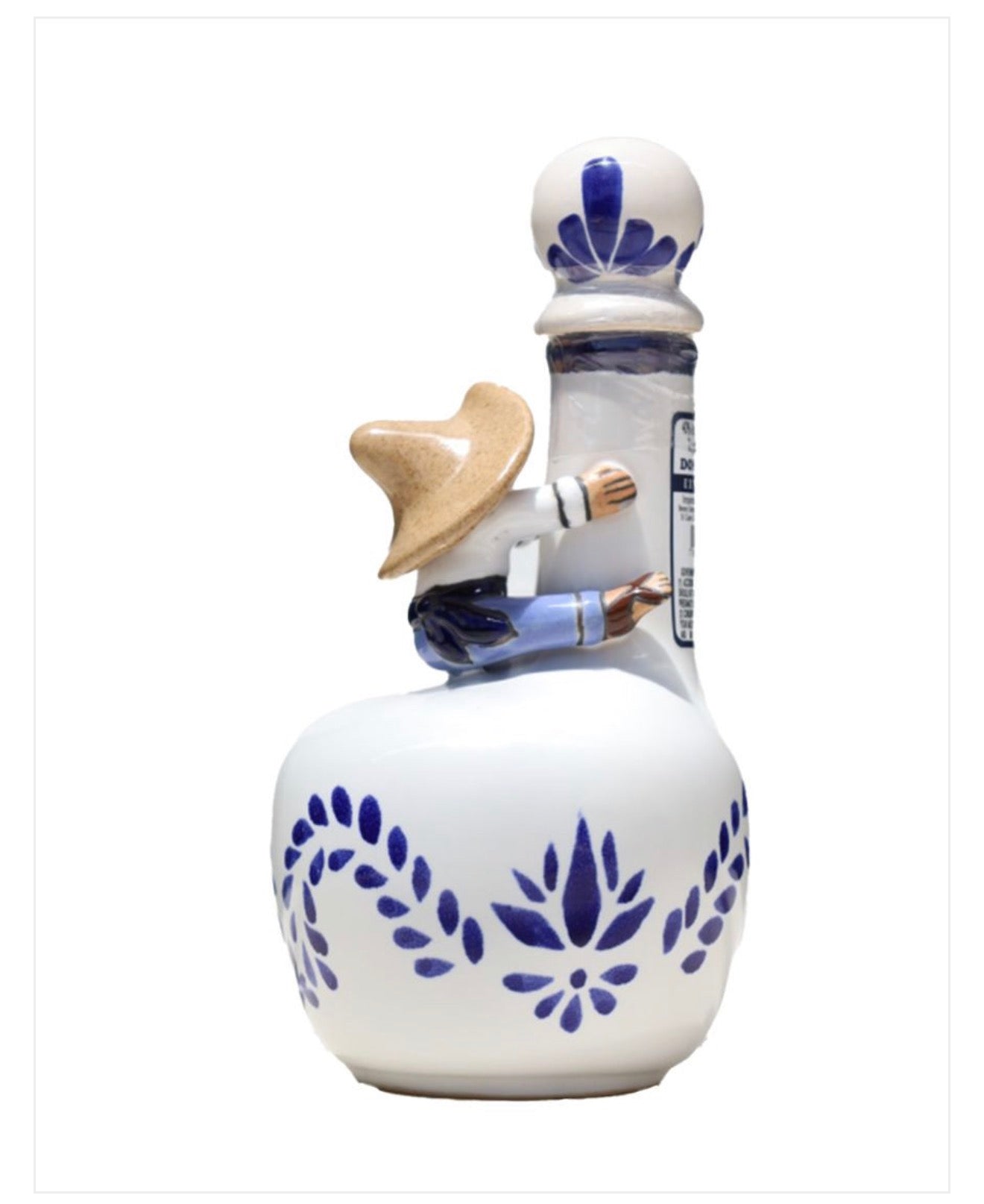 Don Pipocho Extra Anejo White And Blue Ceramic 750ml
