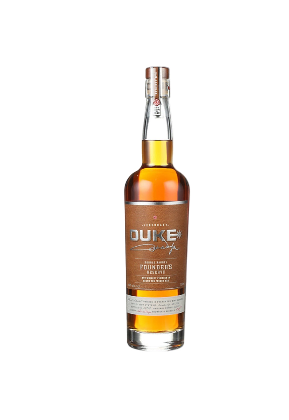 Duke Rye Whiskey Double Barrel Founder's Reserve 98