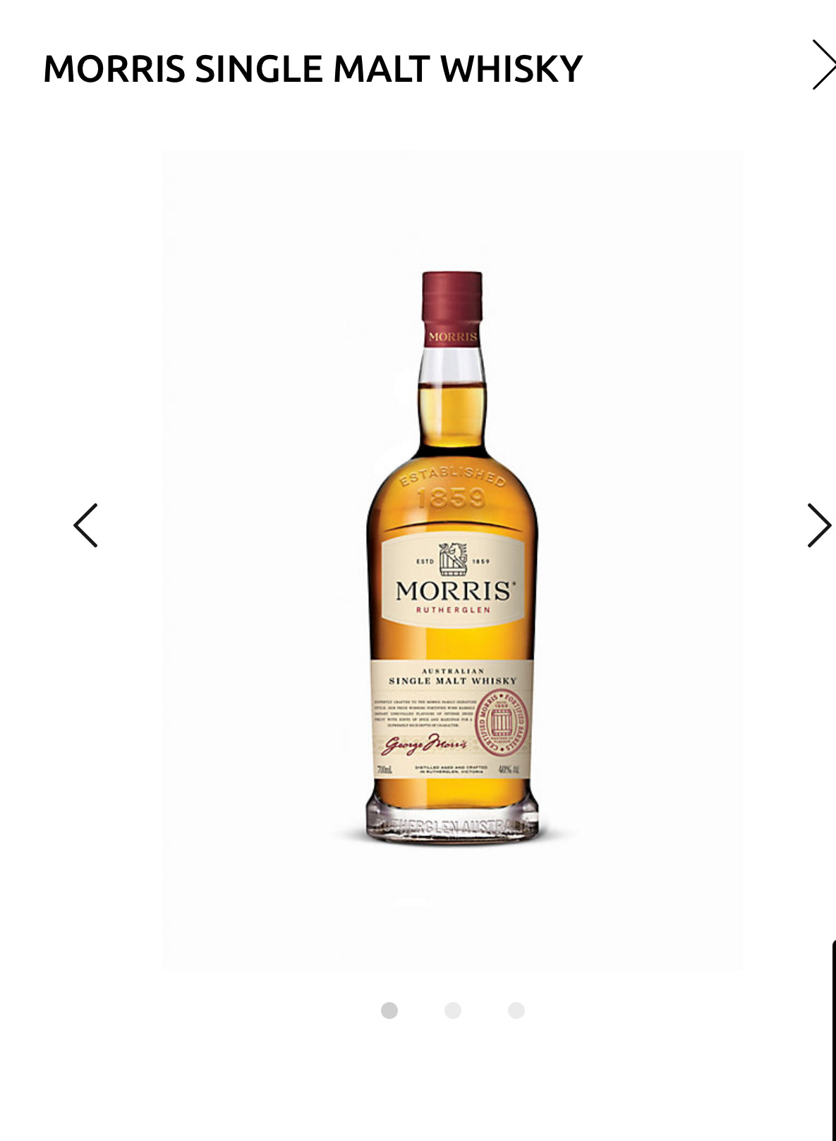 Morris Single Malt Whisky 88