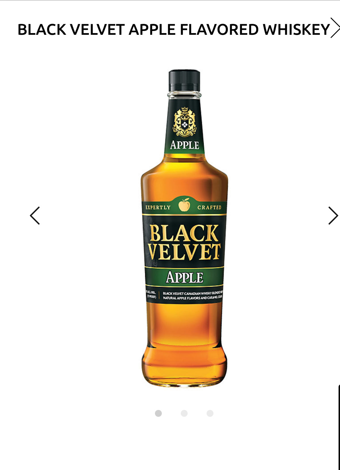 Black Velvet Apple Flavored Whisky 70