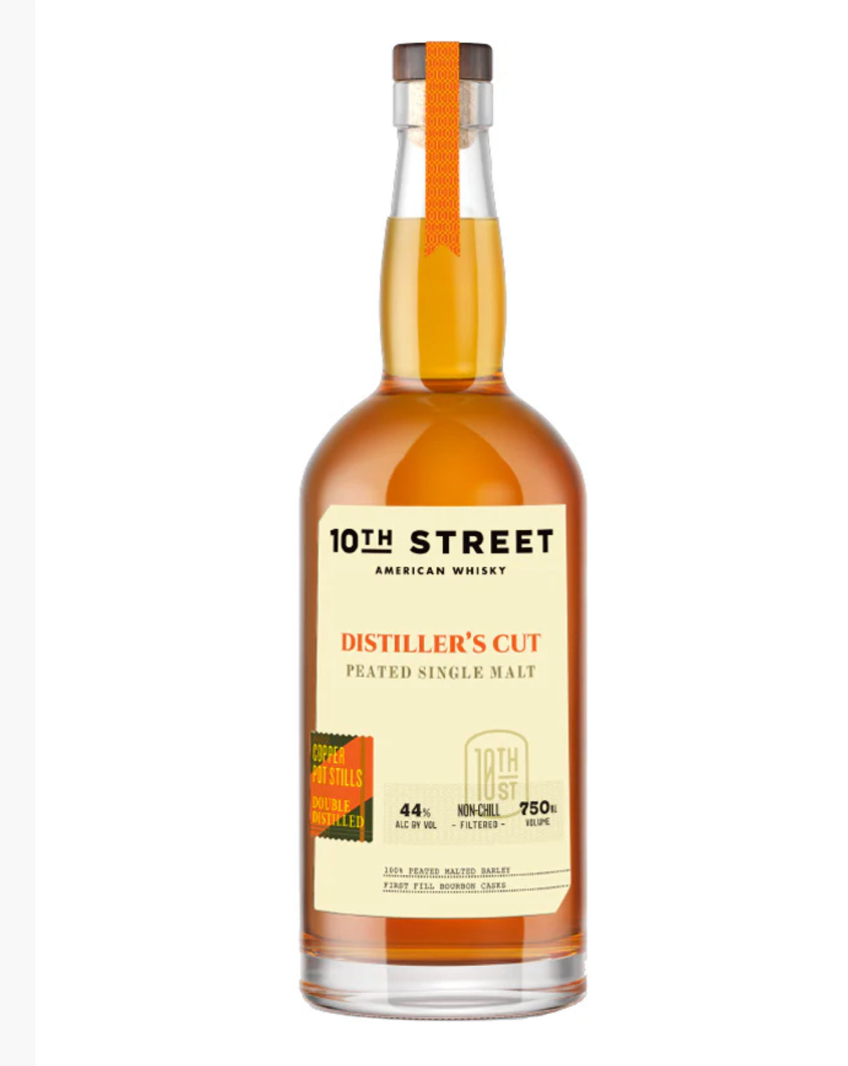 10th Street Single Malt Whiskey Peated Cask Strength Port Casks 116.4