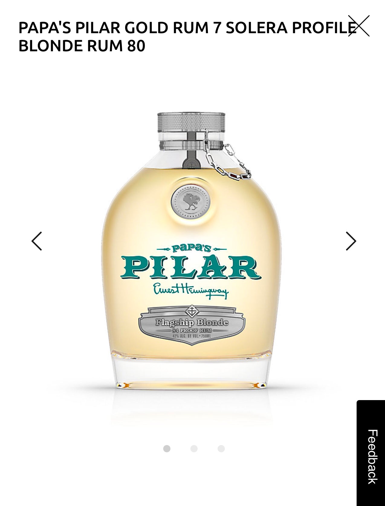 Papa's Pilar Blonde Rum 7 Solera Profile