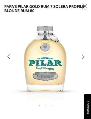 Papa's Pilar Blonde Rum 7 Solera Profile