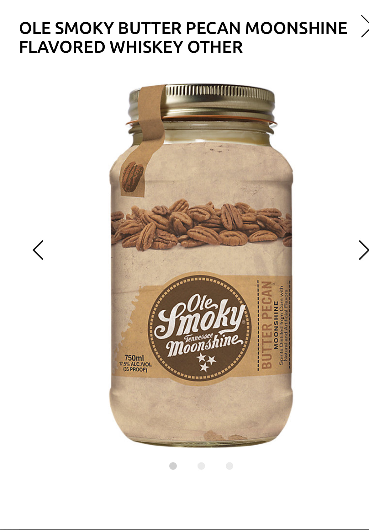 Ole Smoky Butter Pecan Moonshine 35