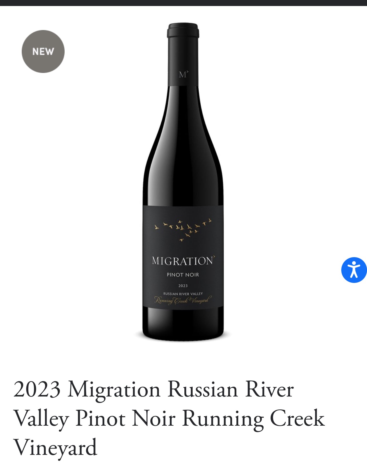 2023 Migration Russian River Valley Pinot Noir Running Creek Vineyard