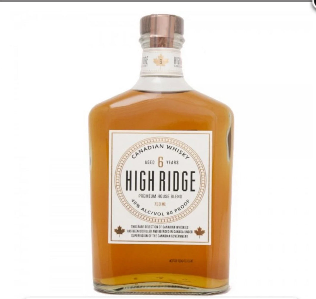 HIGH RIDGE CANADIAN WHISKEY 6 YEARS 750ML