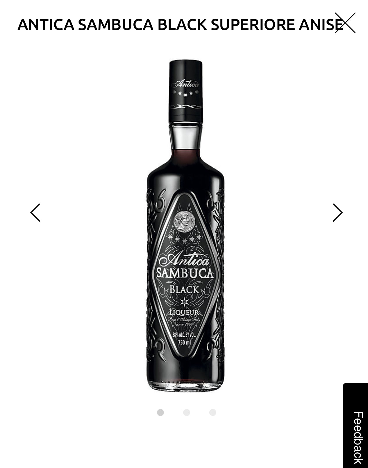Antica Sambuca Black Superiore 76
