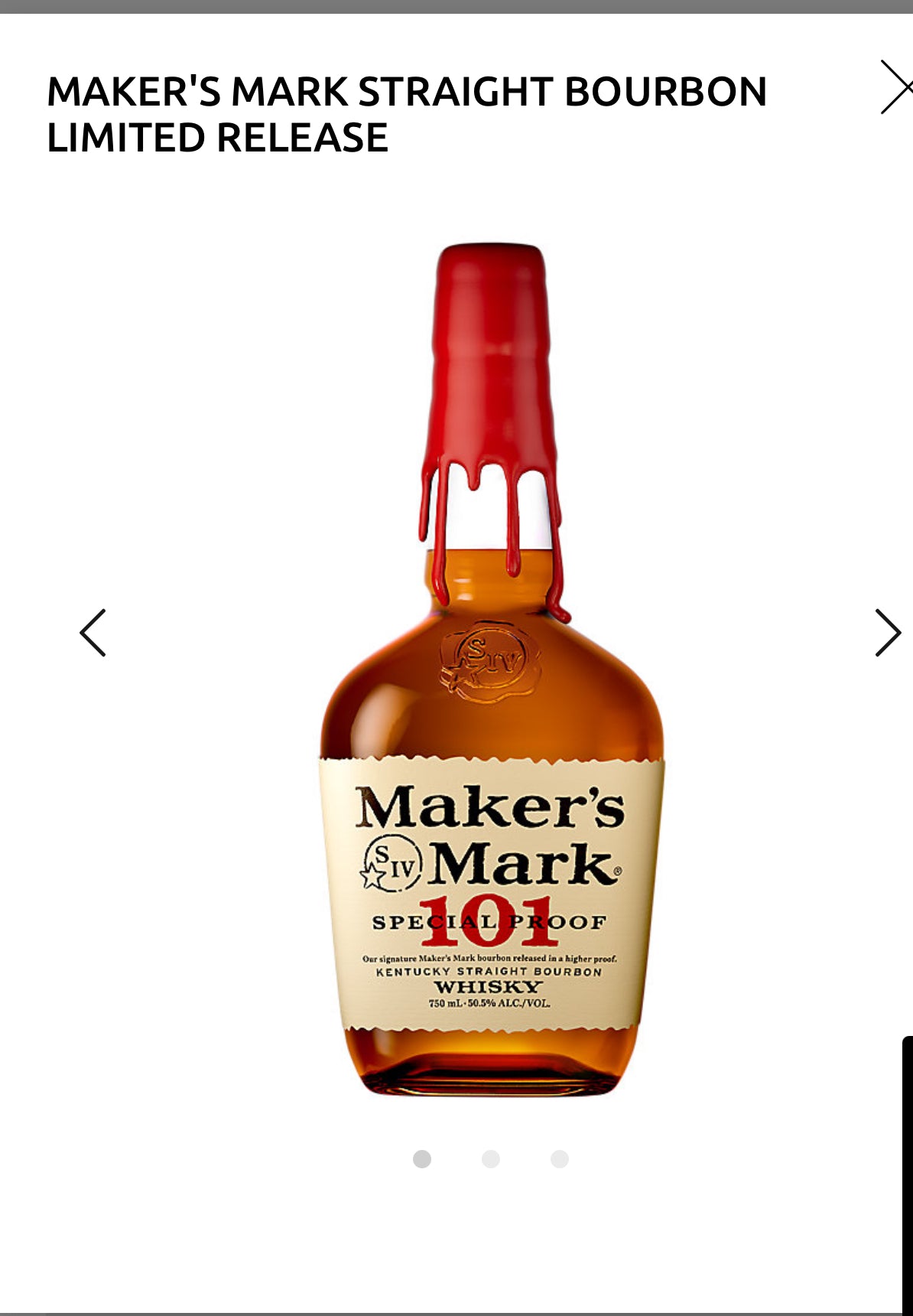 Maker's Mark Straight Bourbon Limited Release 101