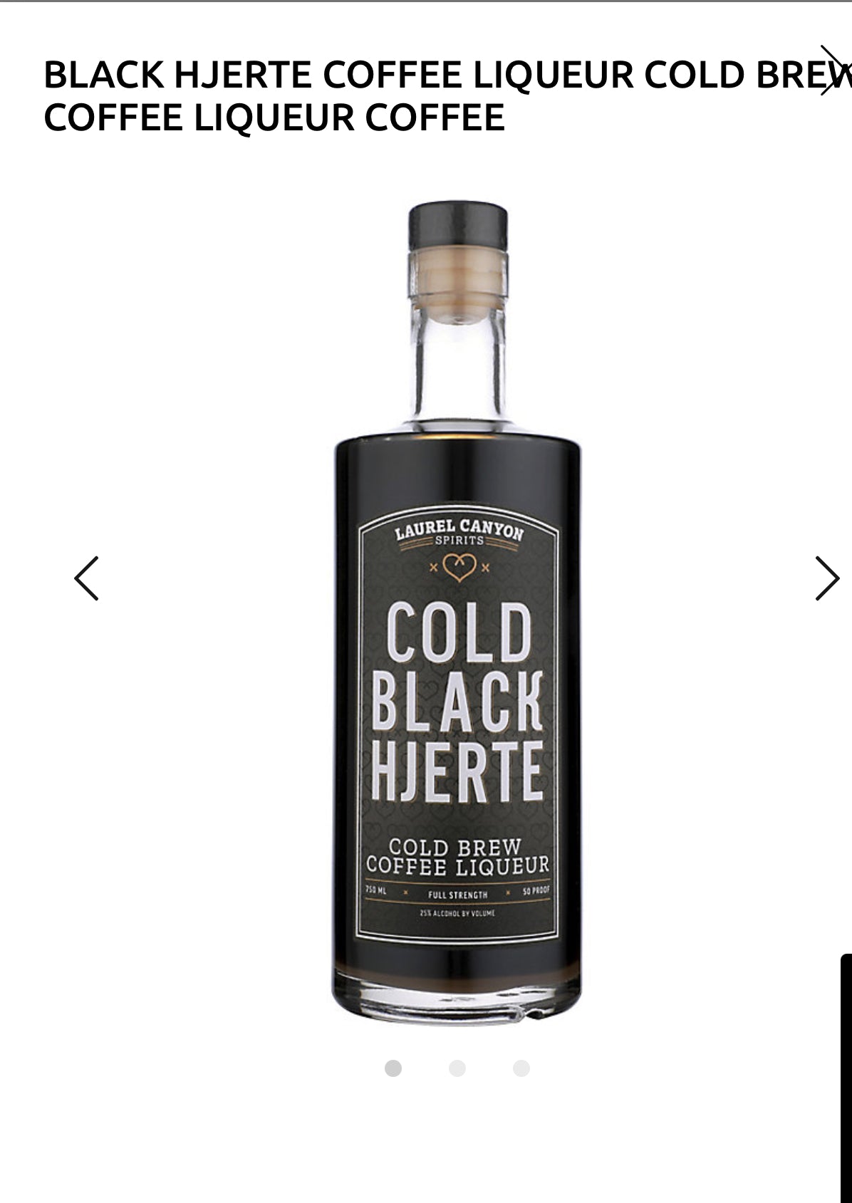 Black Hjerte Coffee Liqueur Cold Brew 50