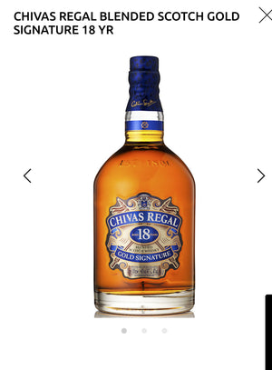 Chivas Regal Blended Scotch Gold Signature 18 Yr 80 No Carton 1L