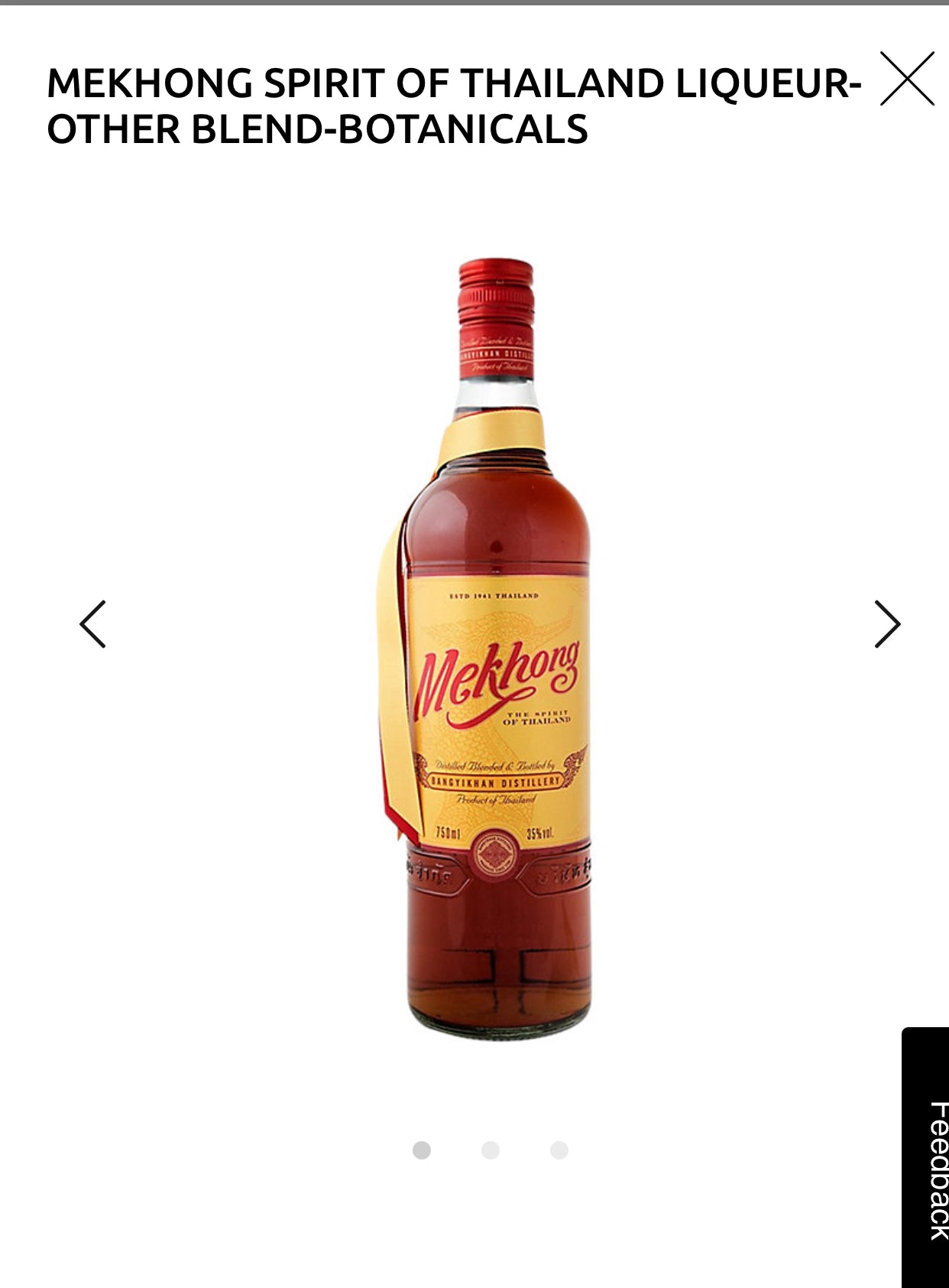 Mekhong 35% Vol. 70 Cl Thailand