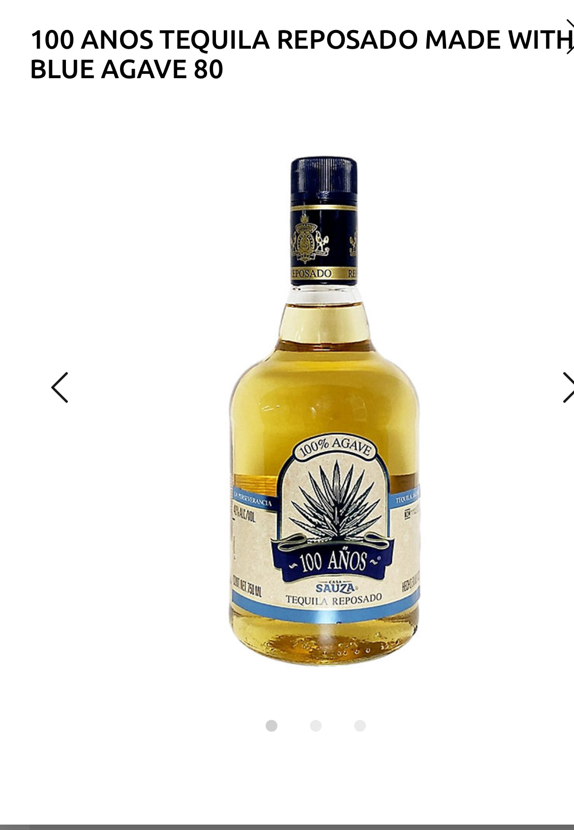 100 Anos Tequila Reposado Made With Blue