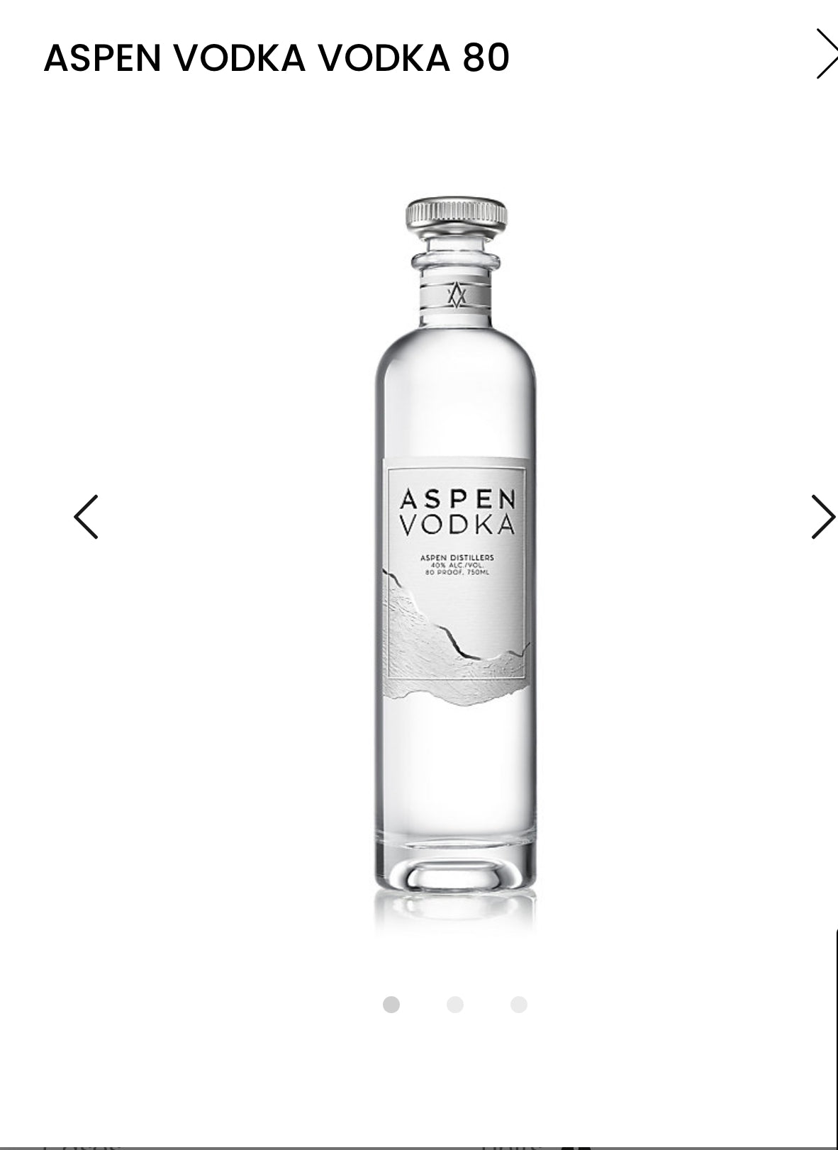 Aspen Vodka 80