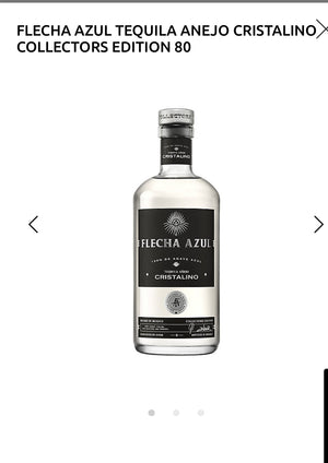 Flecha Azul Tequila Anejo Cristalino Collectors Edition 80