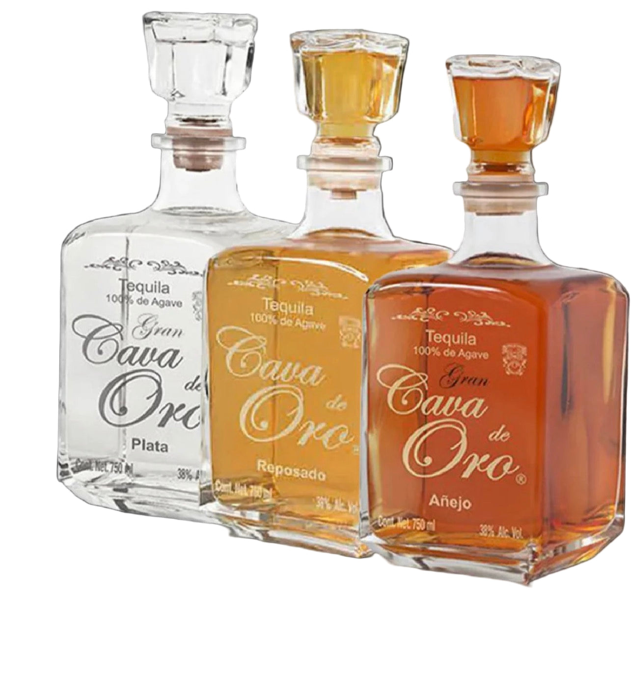Cava de oro bundle 3  bottle silver reposado Anejo