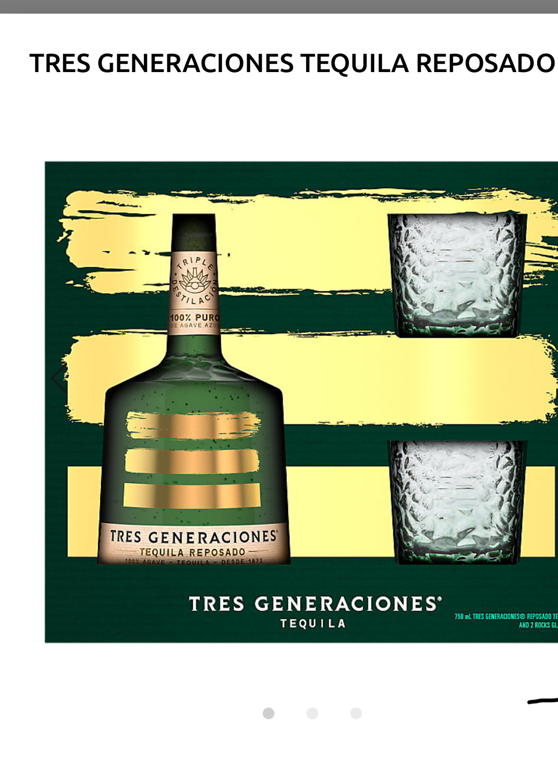 Tres Generaciones Tequila Reposado 2024 80 W/ 2 Glasses