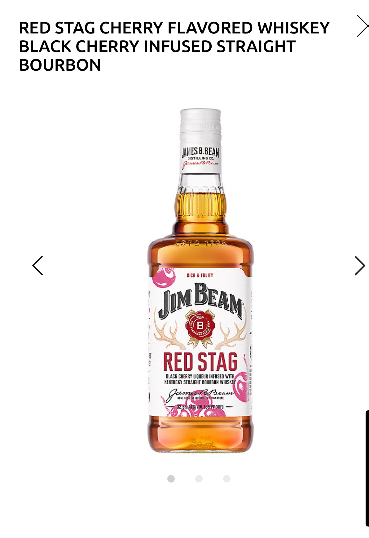 Red Stag Black Cherry Infused Straight Bourbon 65