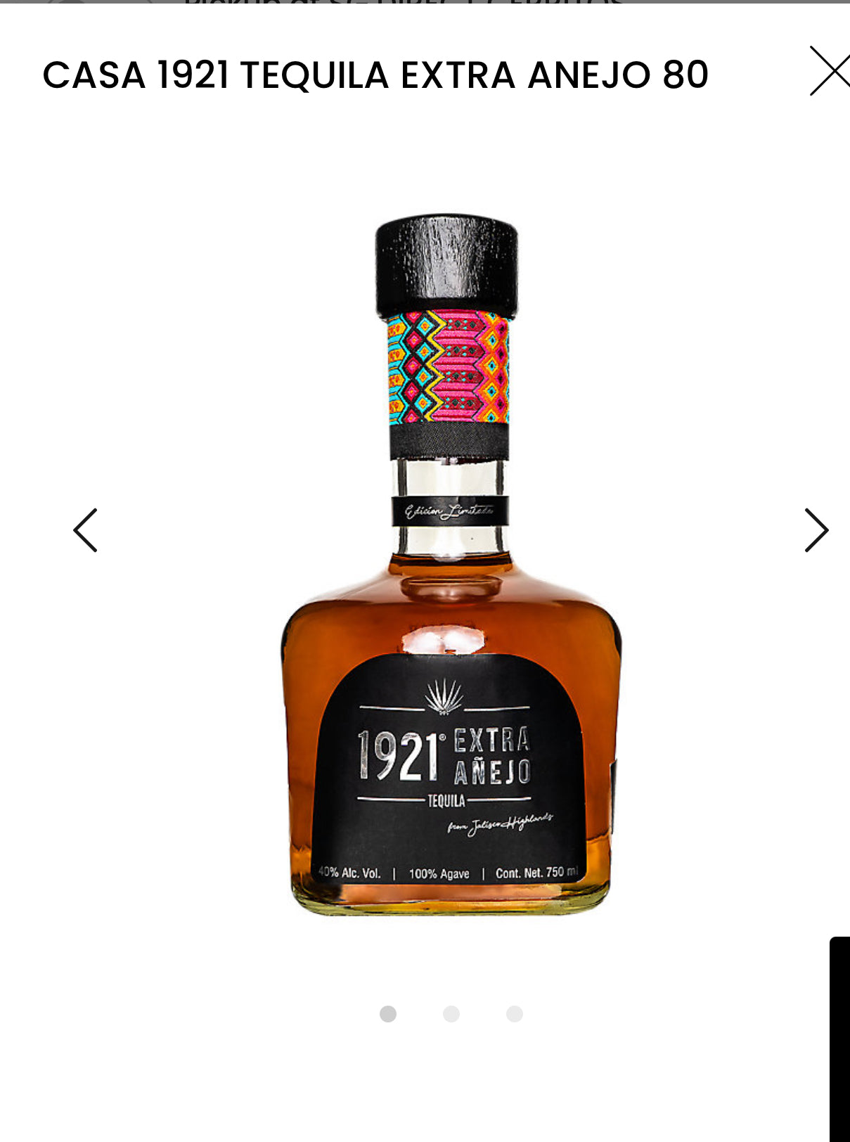 Casa 1921 Tequila Extra Anejo 80