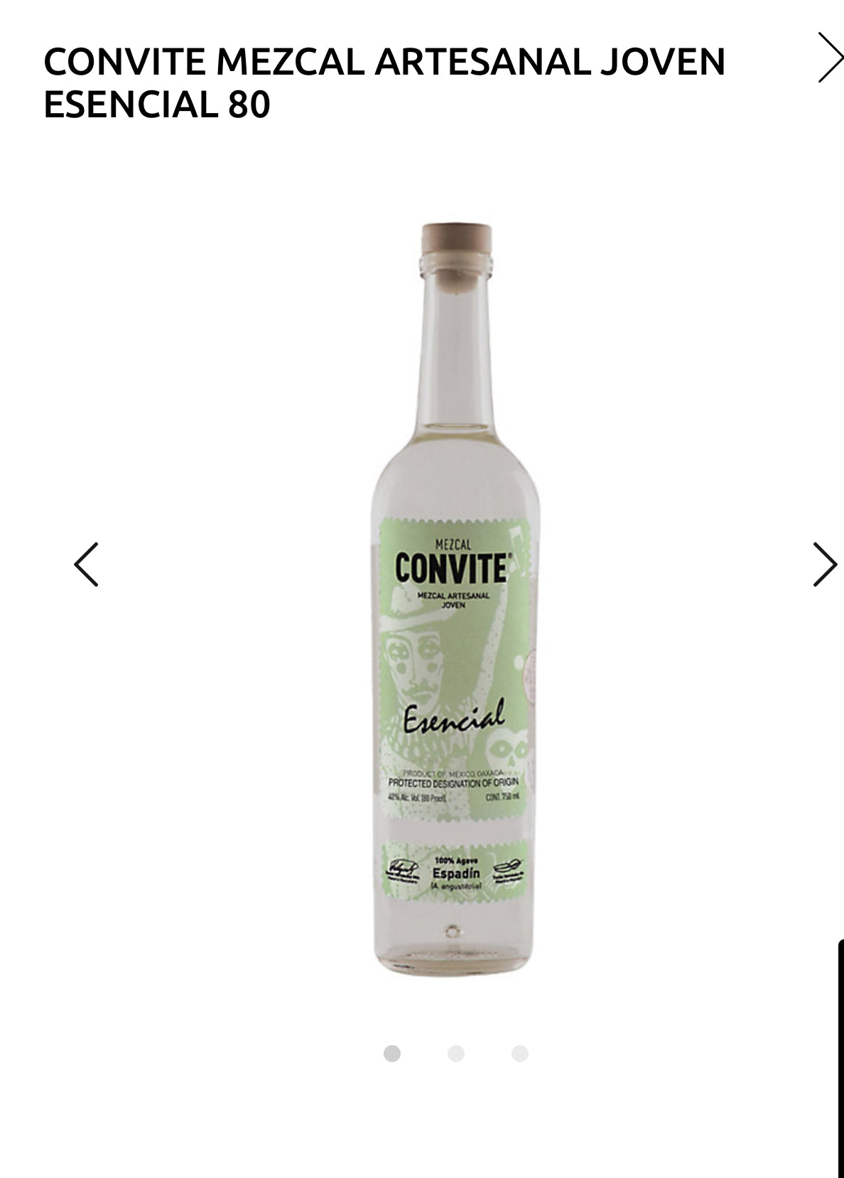 Convite Mezcal Artesanal Joven Esencial