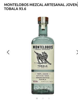 Montelobos Mezcal Artesanal Joven Tobala 93.6