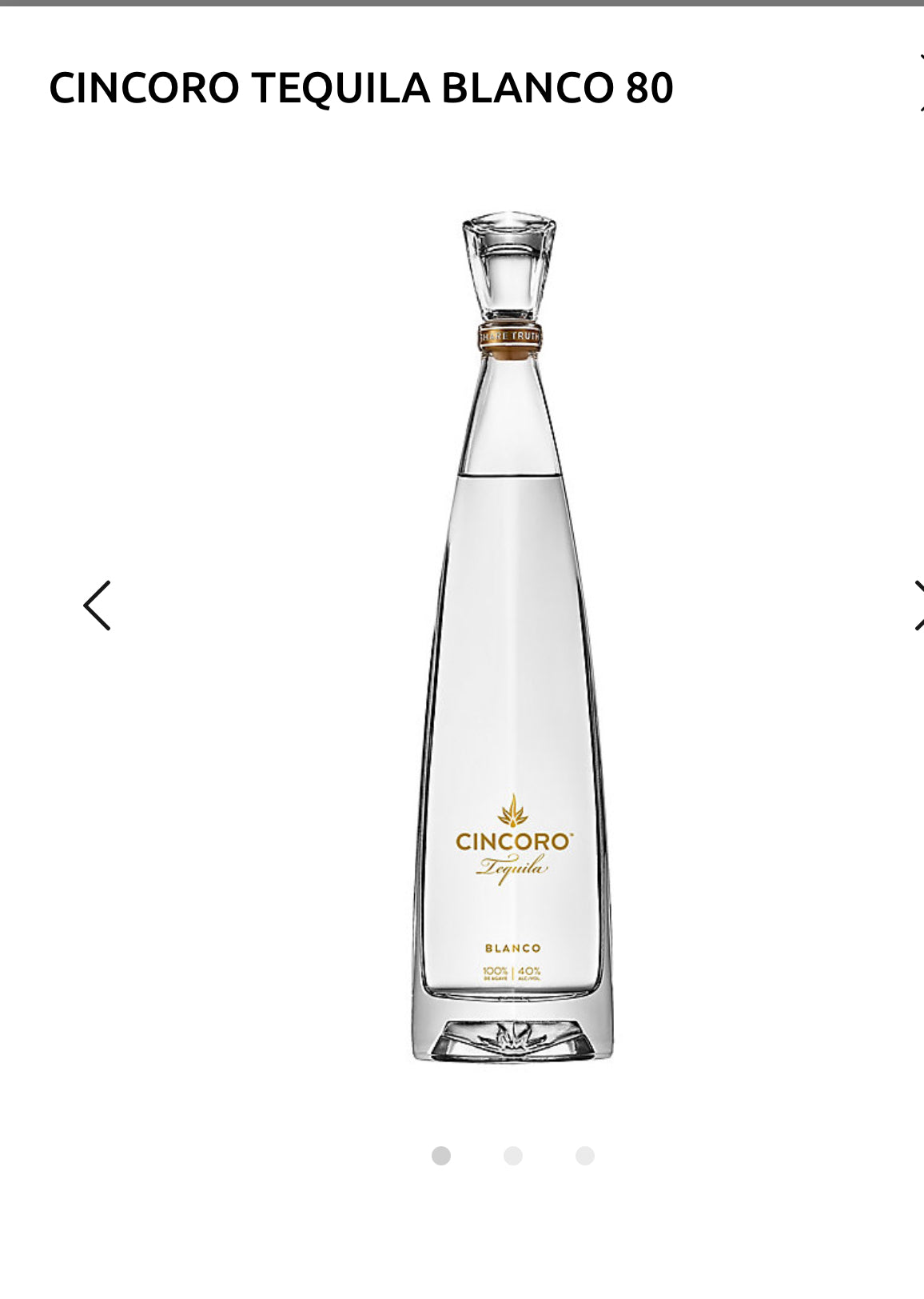 Cincoro Tequila Blanco 80