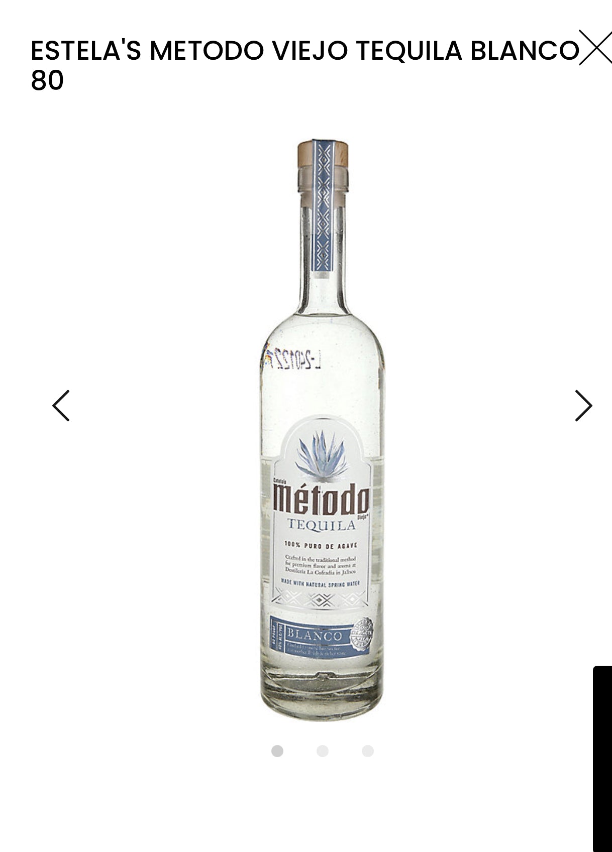 Estela's Metodo Viejo Tequila Blanco 80
