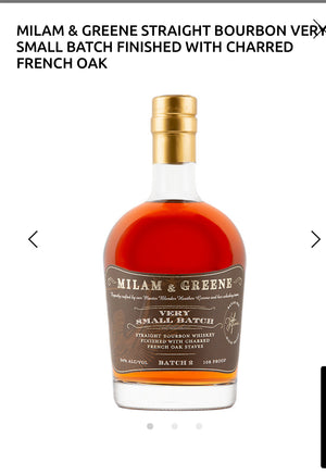 Milam & Greene Straight Bourbon Very Small Batch Finished With Charred French Oak 108