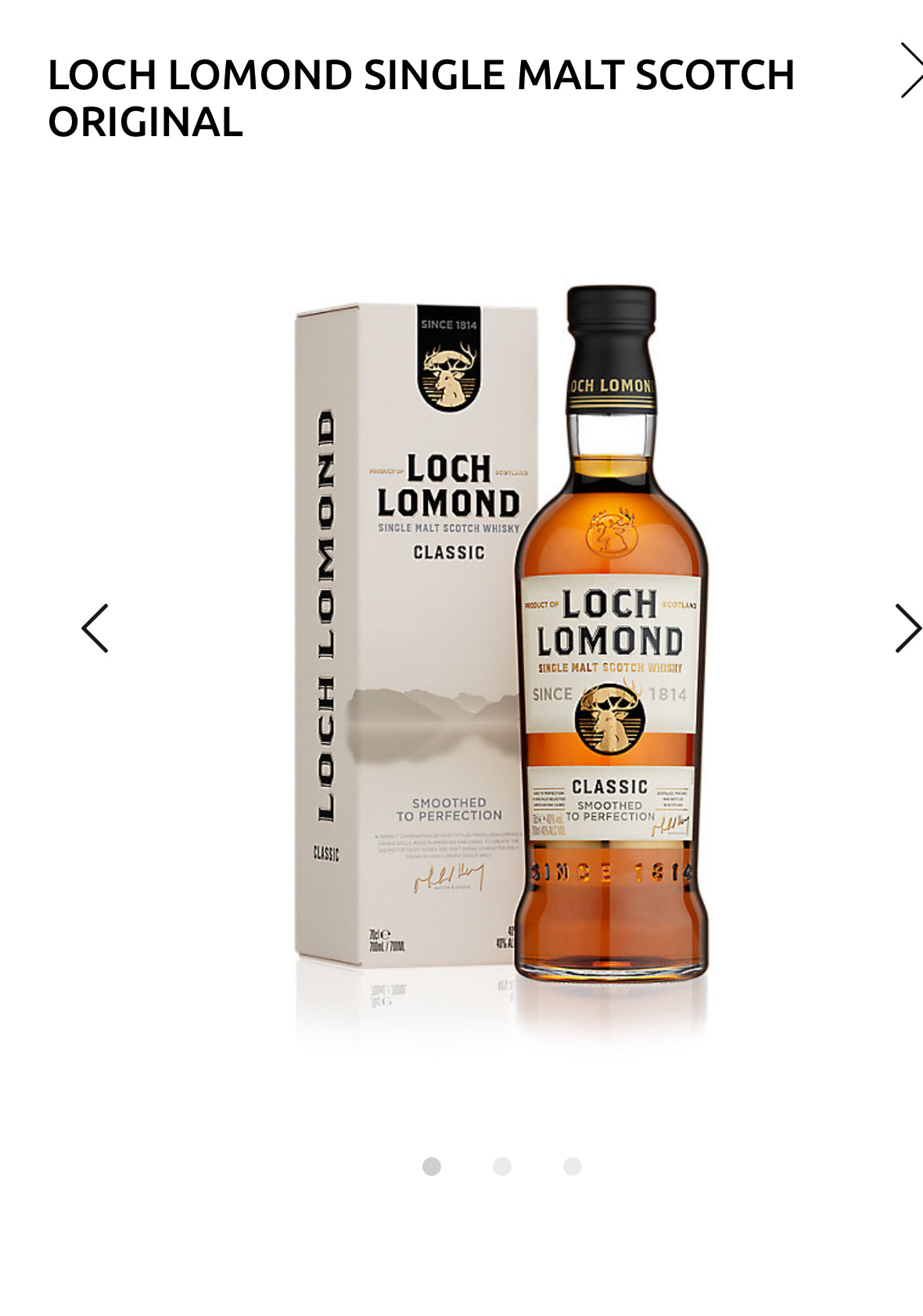 Loch Lomond Single Malt Scotch Original 80 1.75 ml