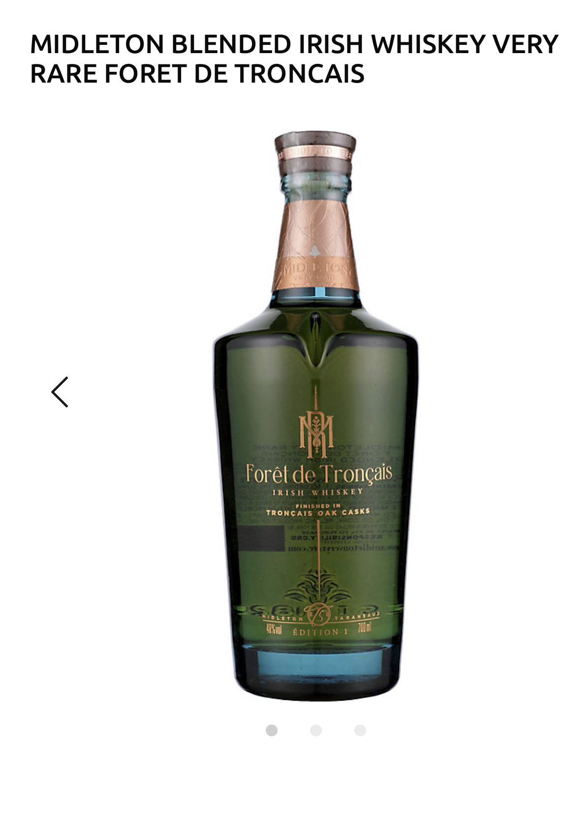 Midleton Very Rare Foret De Troncais Blended Irish Whiskey 96