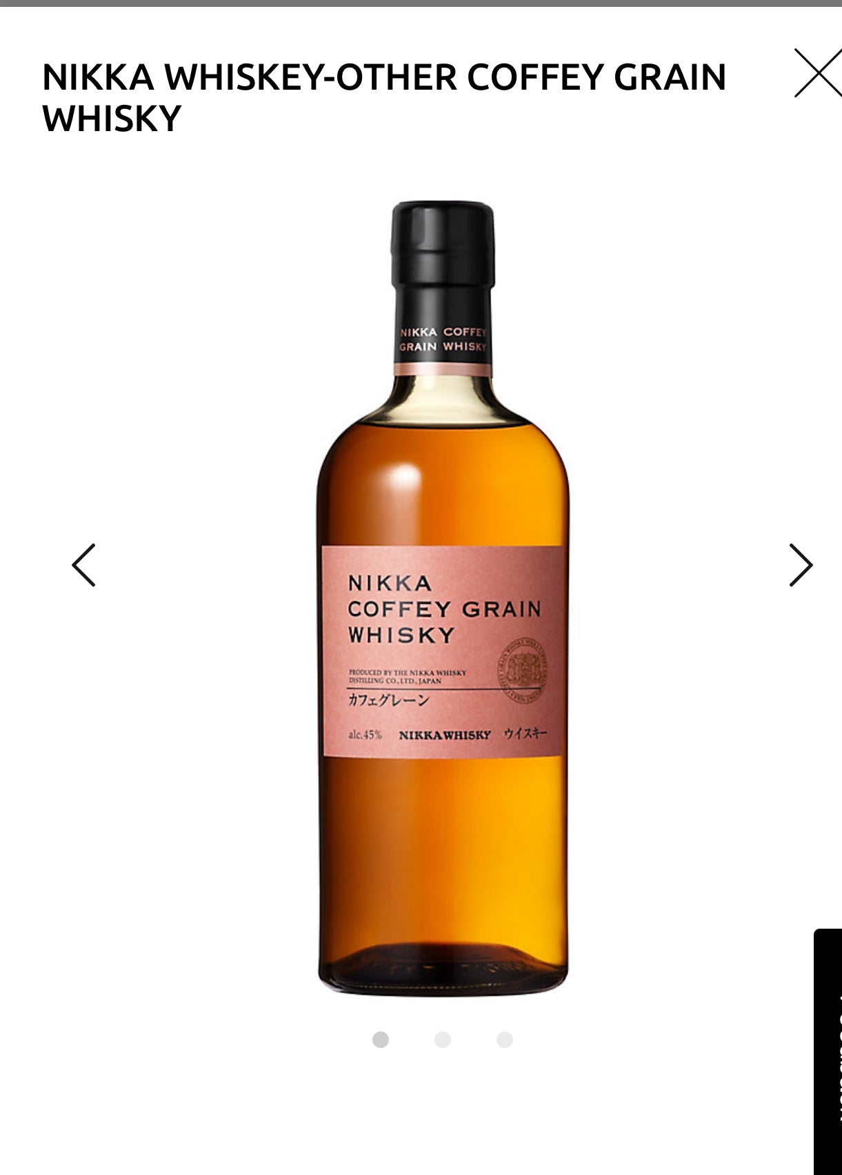 Nikka Coffey Grain Whisky 90