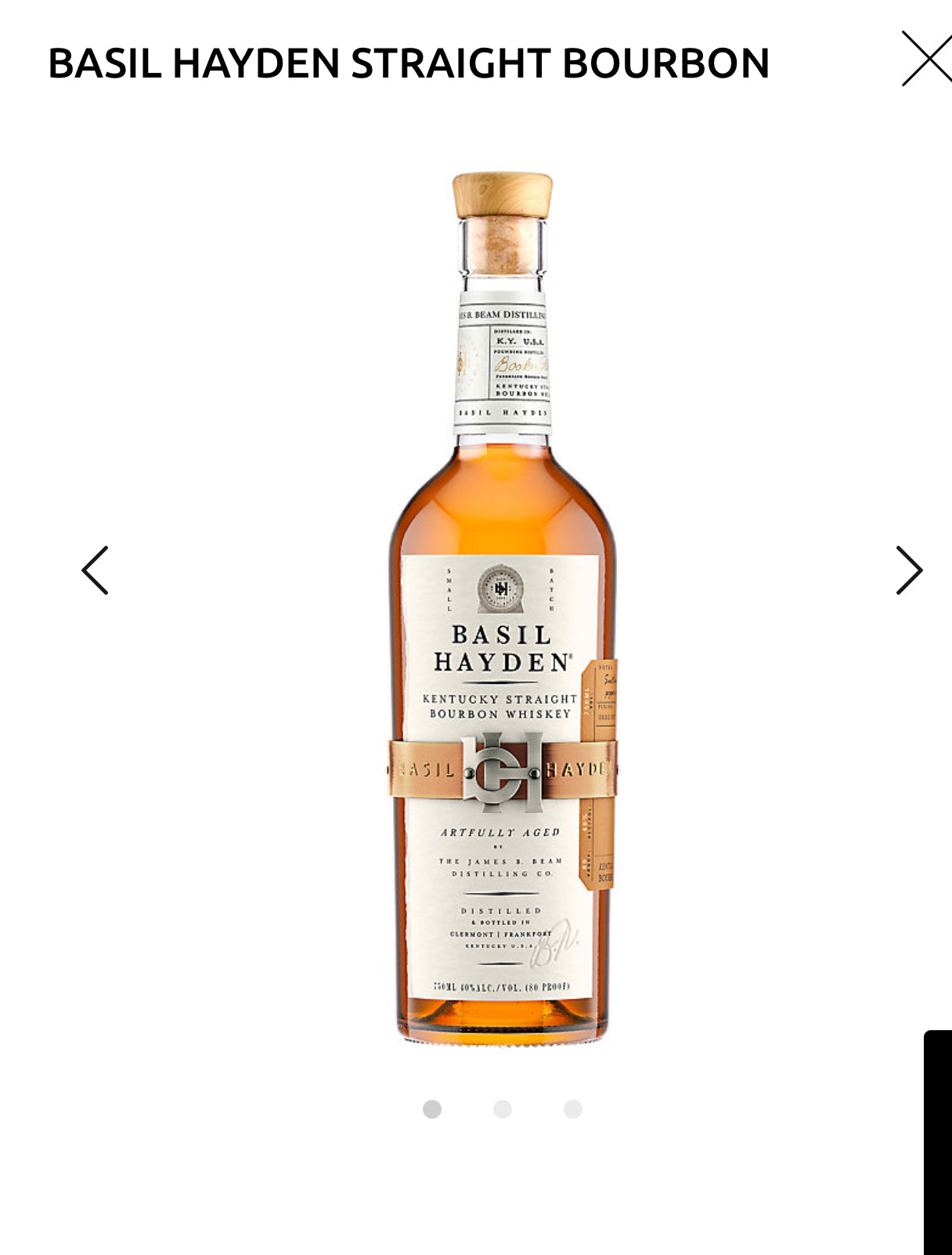 Basil Hayden's Straight Bourbon 80