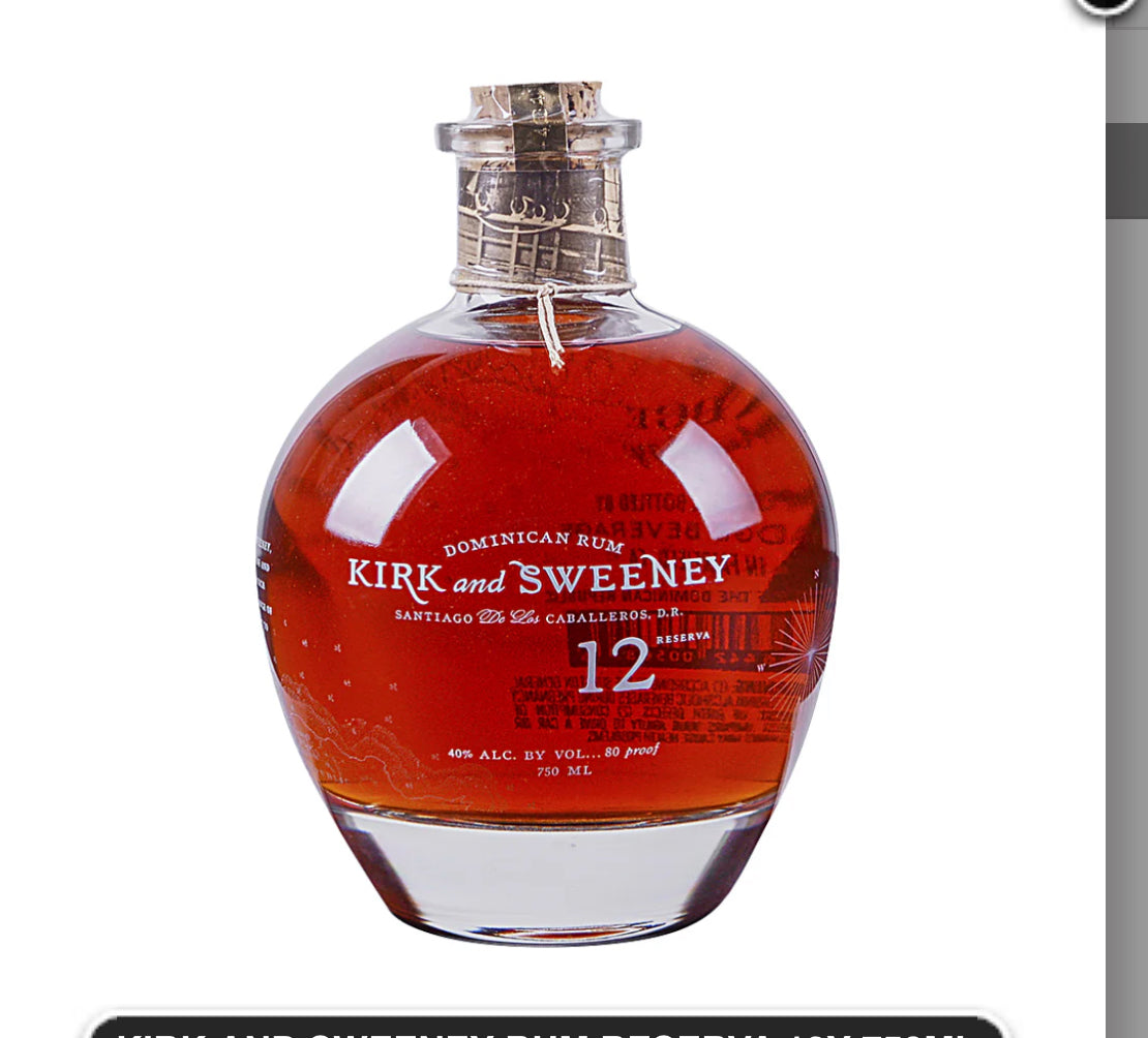 KIRK AND SWEENEY RUM RESERVA 12Y 750ML