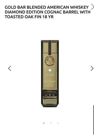 Gold Bar Blended American Whiskey Diamond Edition Cognac Barrel With Toasted Oak Finish 18 Yr 95