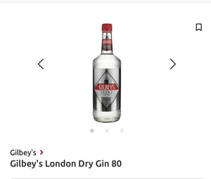 Gilbey's London Dry Gin 80 1L