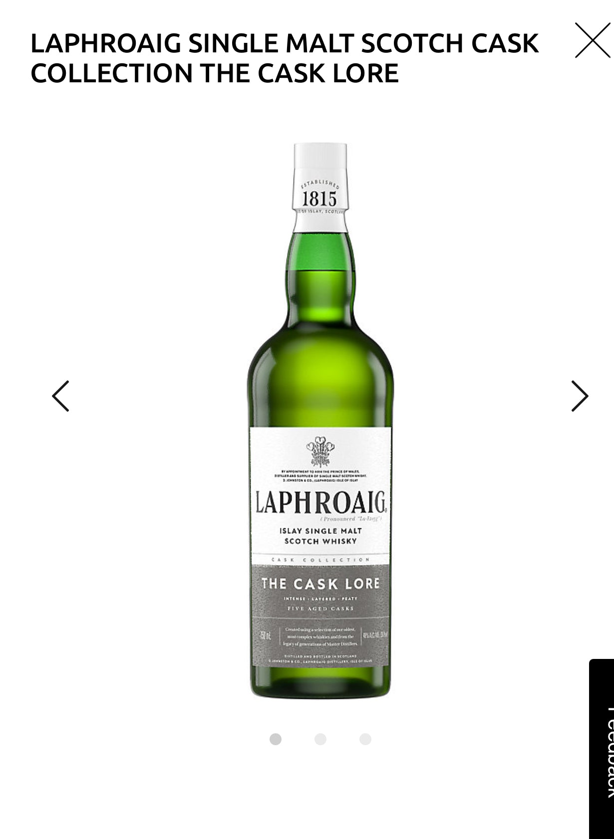 Laphroaig Single Malt Scotch Cask Collection The Cask Lore 96