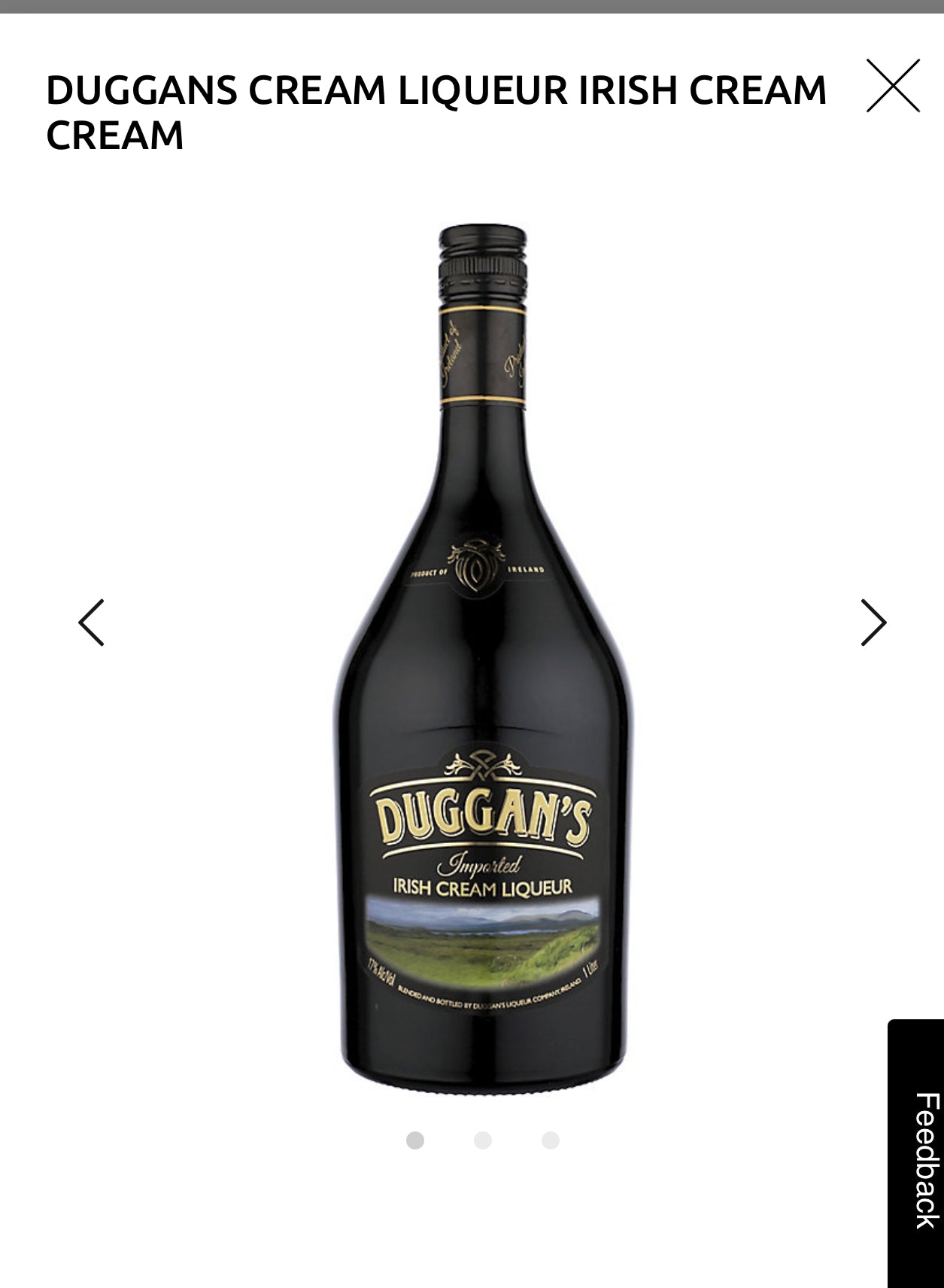 Duggans Irish Cream 34 1L