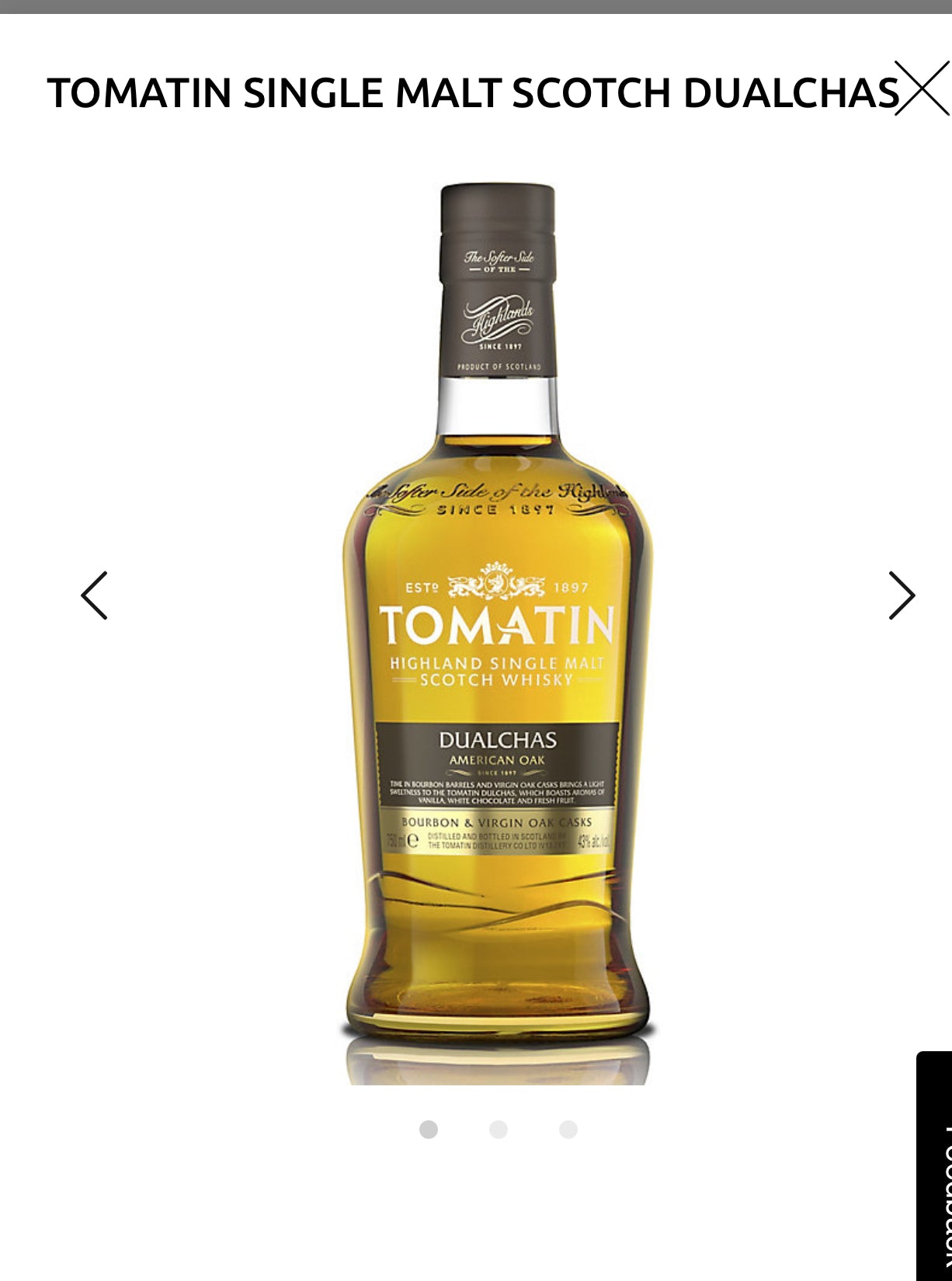 Tomatin Single Malt Scotch Dualchas 86