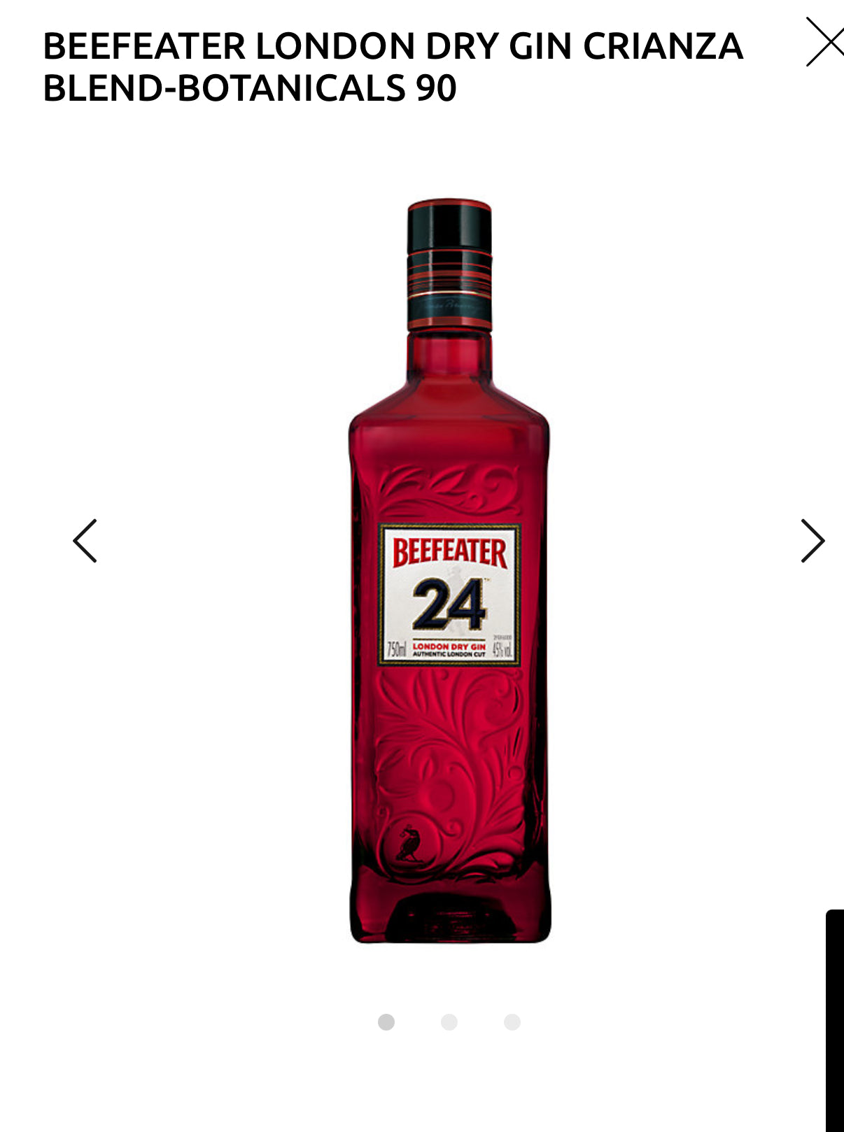 Beefeater London Dry Gin Crianza 90