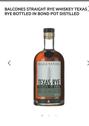 Balcones Straight Rye Whiskey Texas Rye Bottled In Bond 100