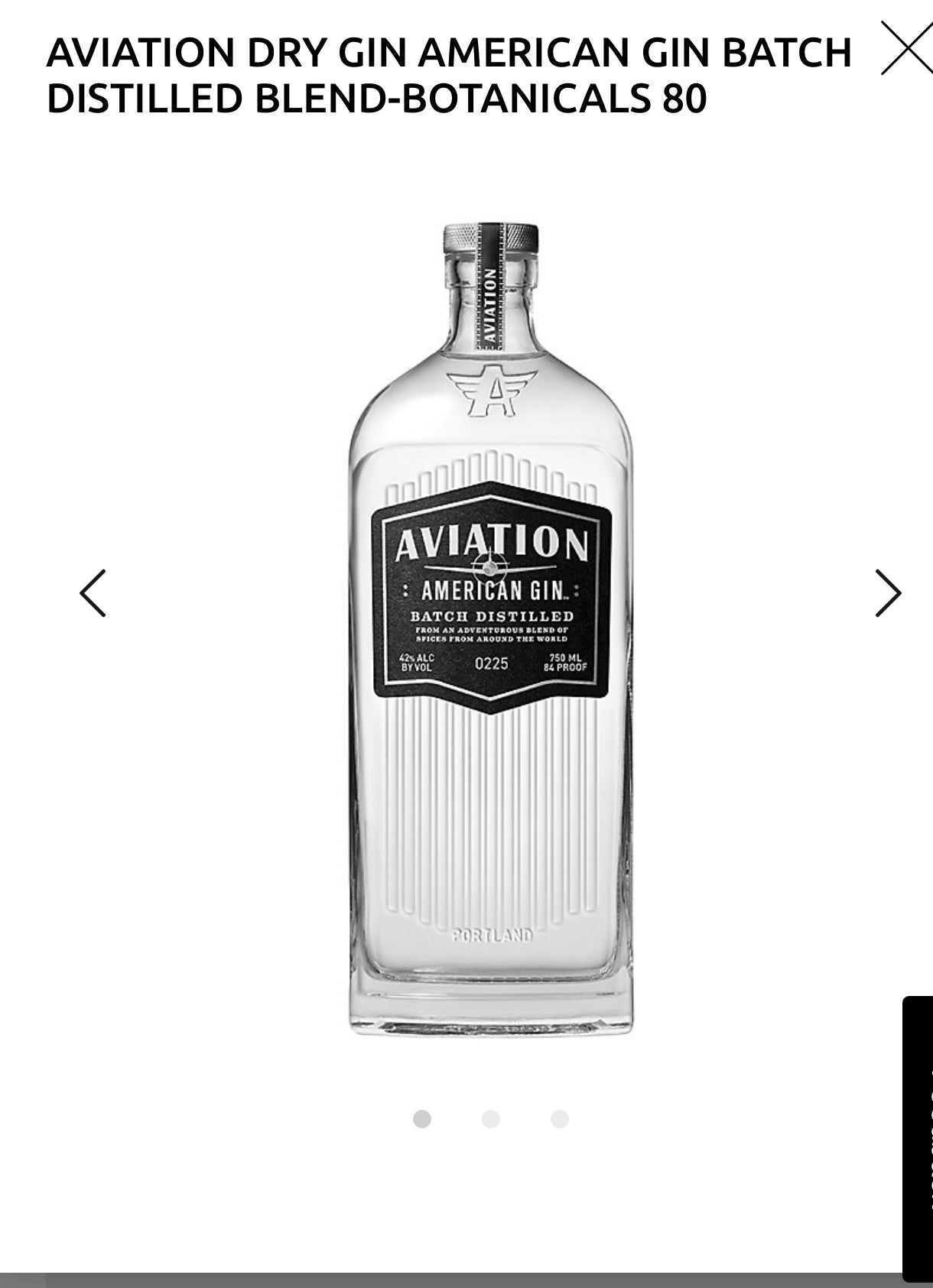 Aviation American Gin Batch Distilled 84